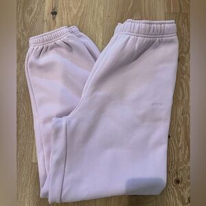 Aritzia Pale Pink Jogger Sweatpants